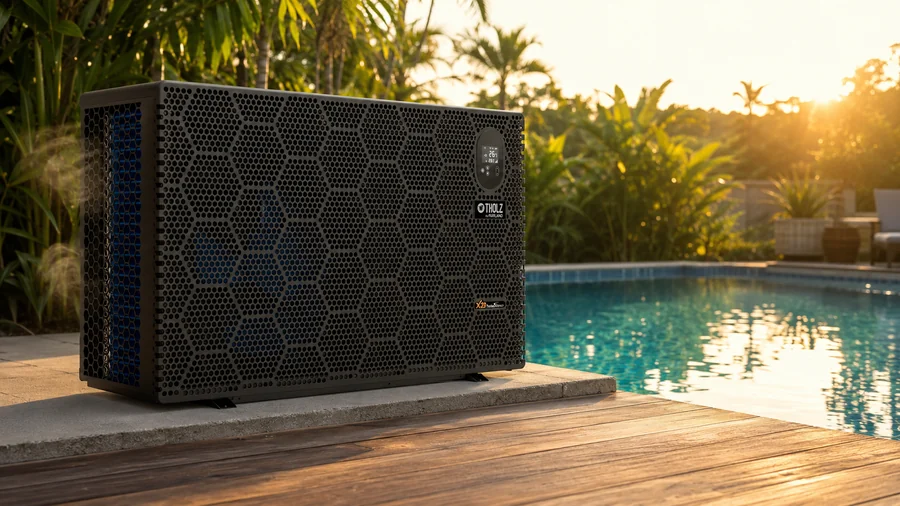 Bomba de calor Tholz X23 instalada em piscina